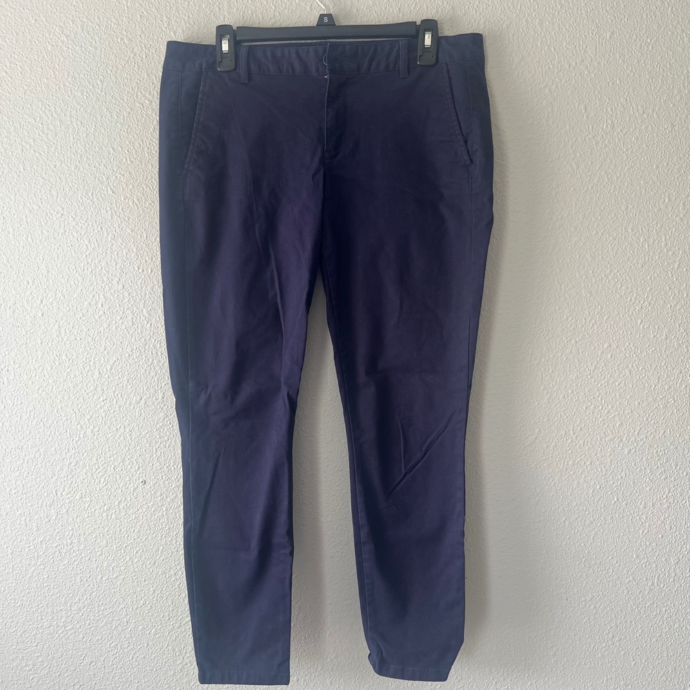 Gap Khakis Skinny Mini Chino Pants Navy Blue Womens 8